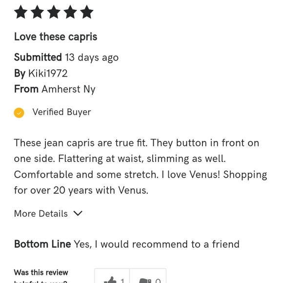 Brand new Venus sailor button jean capris - Picture 7 of 12